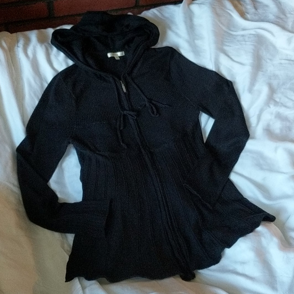matty m Zip-Up Knit Hoodie
